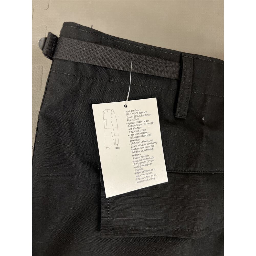 NWT MENS 2X-LARGE GALLS 6 POCKET POLY COTTON RIPSTOP BDU PANTS TR077 BLK Charity - Picture 11 of 11